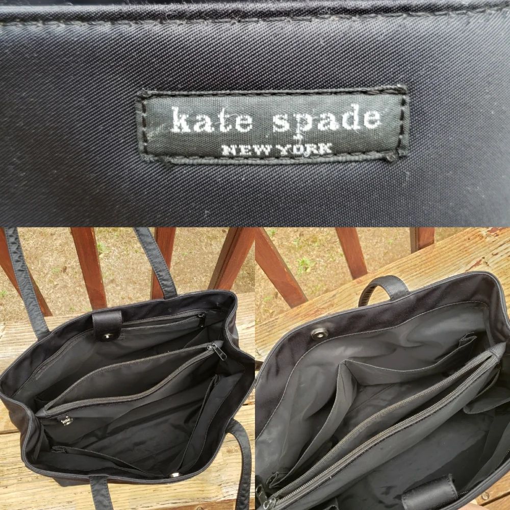Older Kate Spade New York Black Diaper Bag or Everything Shoulder Bag WITH WEAR